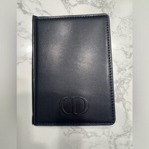 Dior GWP Navy Blue/Black Passport Holder with Iconic Logo